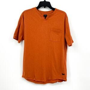 Good Man Brand T-Shirt Large Burnt Orange Cotton Jersey Victory V-Notch NWOT